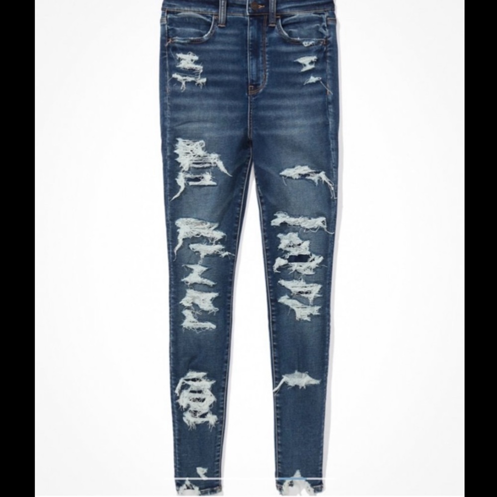 BRAND NEW - AE Ne(X)T Level Soft Knit Ripped Highest Waist Jegging